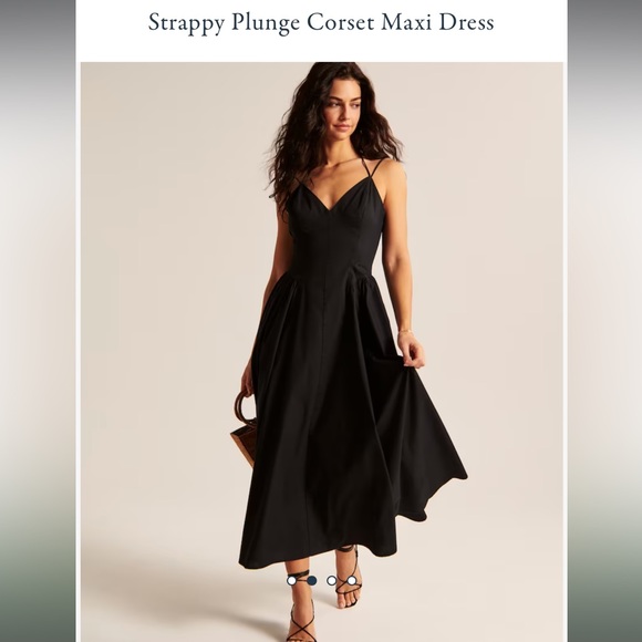 Abercrombie & Fitch Dresses Af Strappy Plunge Corset Maxi Dress